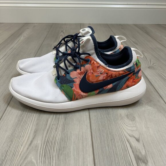 NikeiD Custom Roshe Colorful Floral Print Sneakers Men's 13 897154 Lace Up - Picture 1 of 8